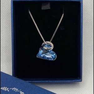 Infinity Love Heart Pendant Necklace Birthstone Crystal Jewelry Gifts